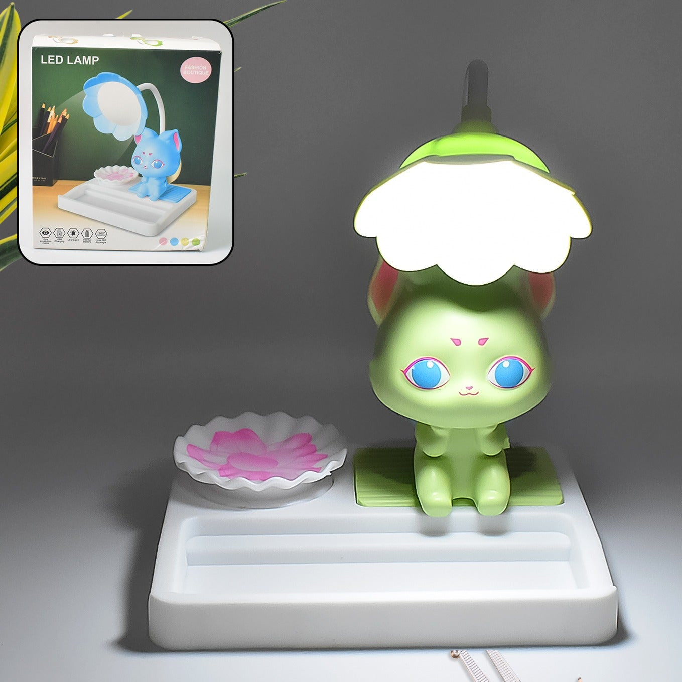 Cute Lovely Cartoon With Base Led Desk Light (1 Pc) - Happy Price - Image 1