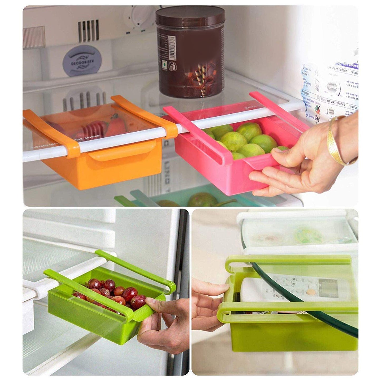Adjustable Sliding Refrigerator Storage Basket (1 Pc) - Happy Price - Image 7