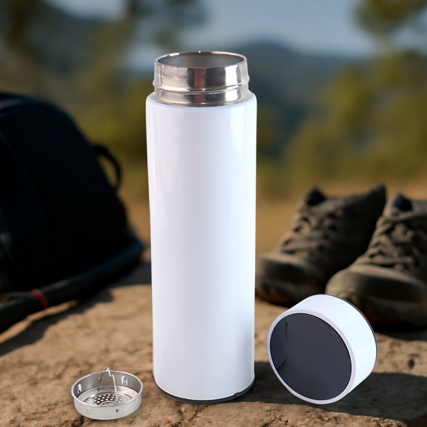 White Vacuum Insulated Water Bottle (1 Pc  500ml) - Happy Price - Image 3