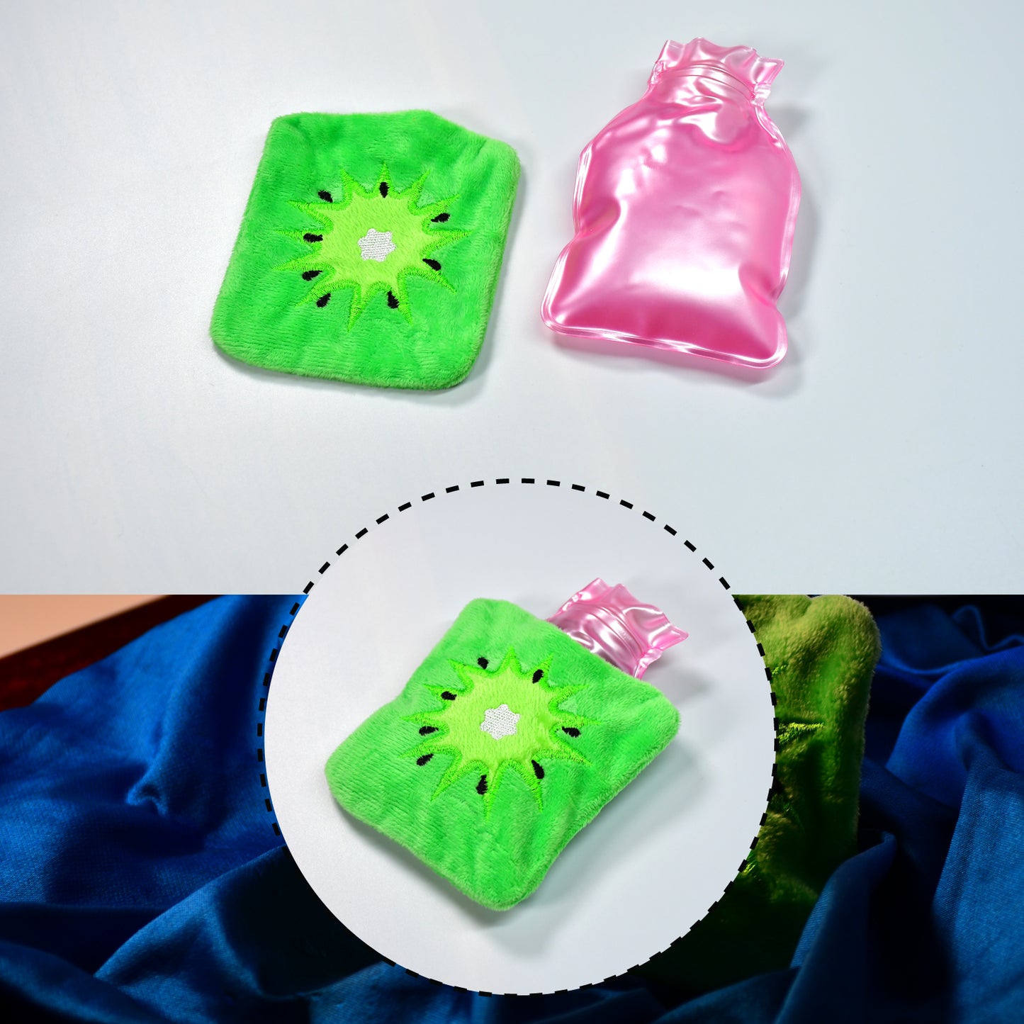 Green Sun Small Hot Water Bag With Cover For Pain Relief Neck Shoulder Pain And Hand Feet Warmer Menstrual Cramps. - Happy Price - Image 5