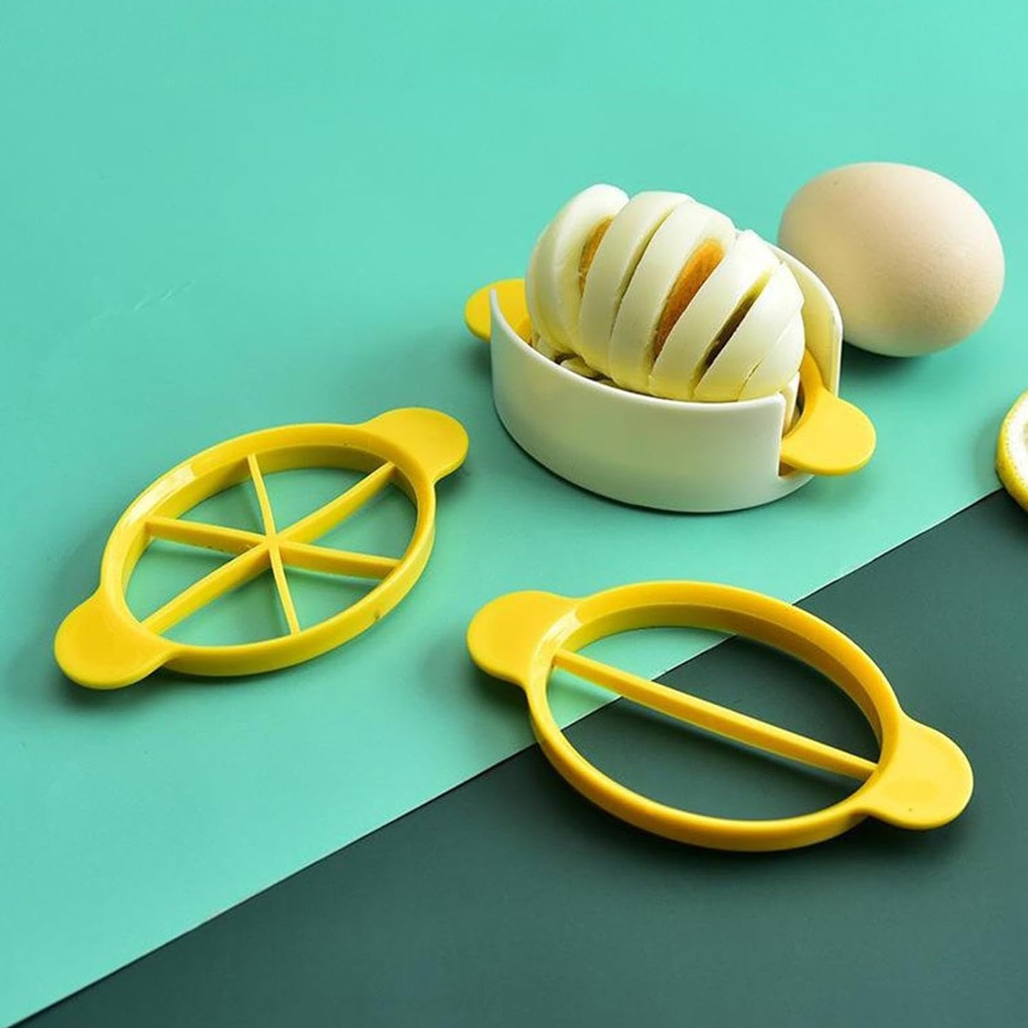 Egg Slicer 3 In 1 Boiled Egg Slicer Egg Slicer Preserved Egg Slicer Home Restaurant Kitchen Tool (1 Pc) - Happy Price - Image 2