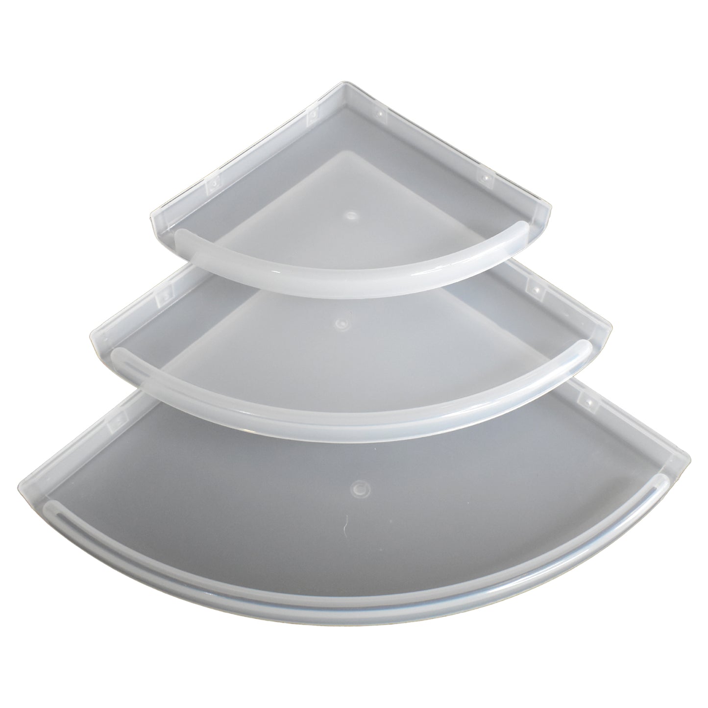 Bathroom Plastic Corner Shelf Rack Set For Wall Number Of Shelves (3 Pcs Set) - Happy Price - Image 5