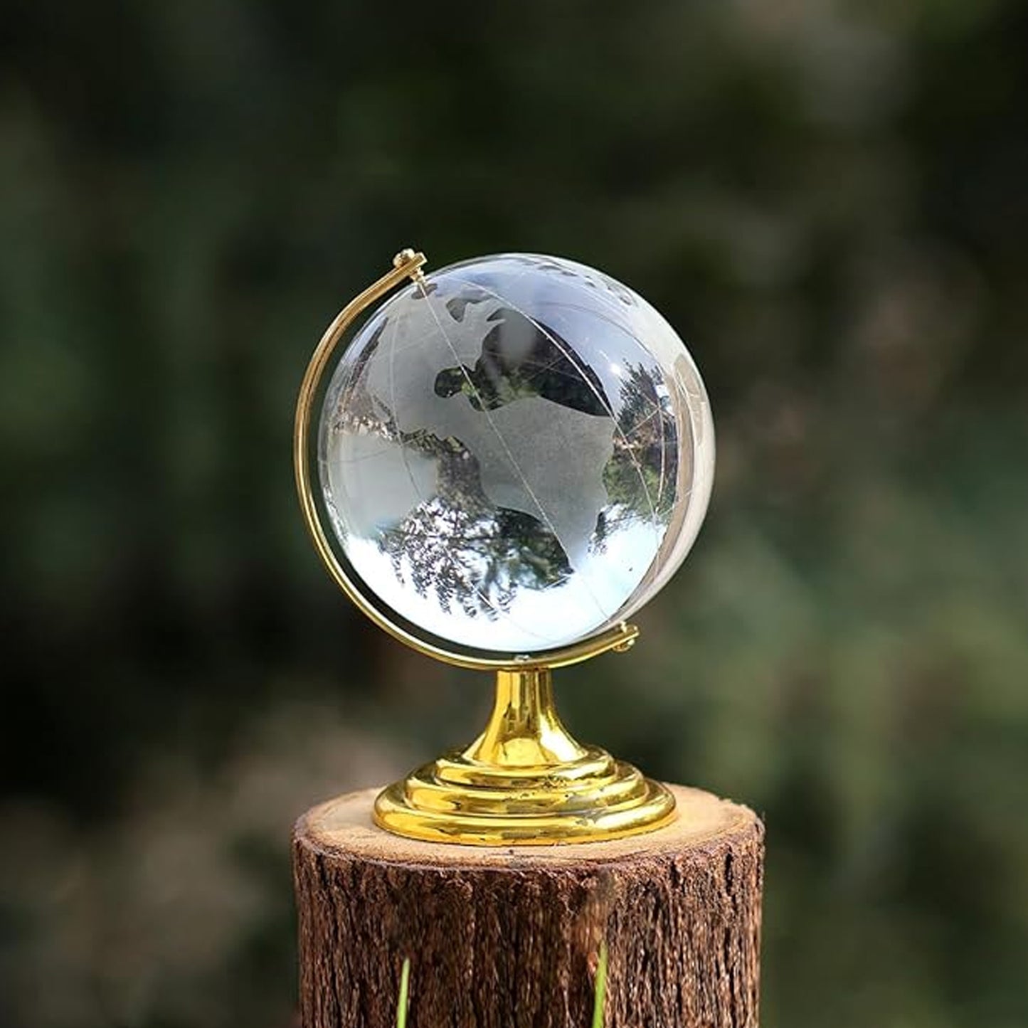 Crystal Globe  World Map 50 Mm With Golden Stand (1 Pc) - Happy Price - Image 3