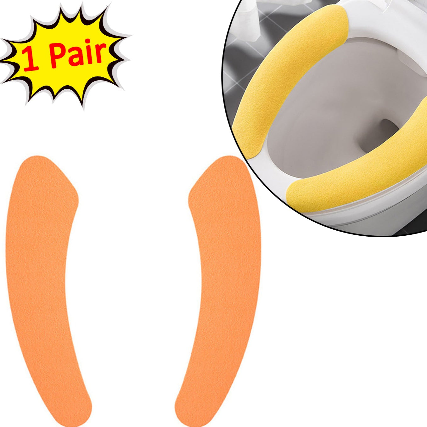 Toilet Seat Cover Toilet Seat Cushion Soft And Warm Washable Toilet Seat Cover Pads Comfortable - Happy Price - Image 1