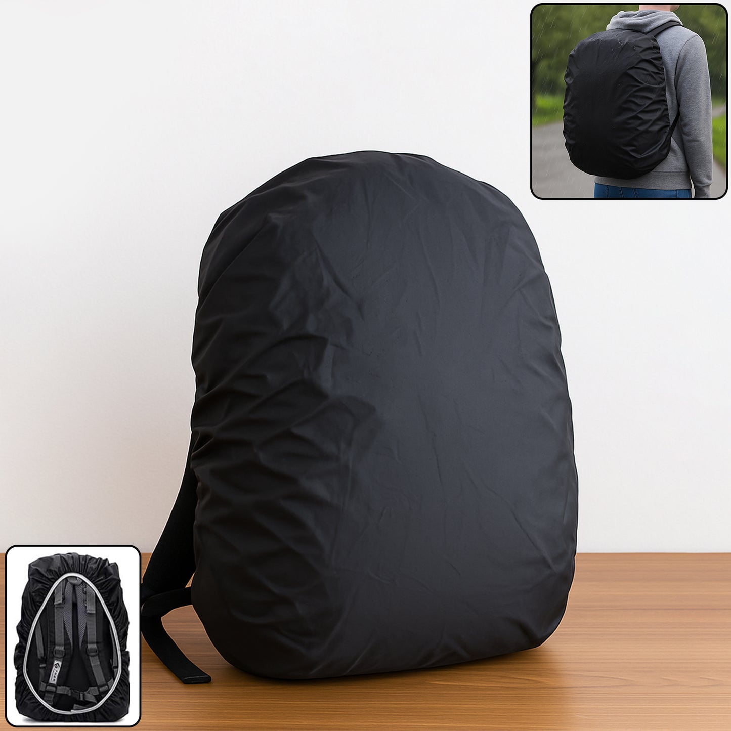 Heavy Waterproof Nylon Rain Coverdust Cover - Elastic Adjustable For Laptop Bags And Backpacks School Bag Waterproof Cover Dust Proof Backpack Laptop Bag Cover (1pc) - Happy Price - Image 7