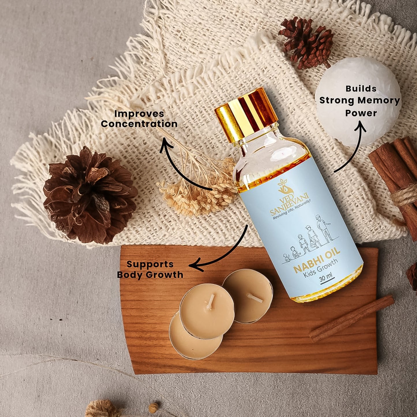 Ved Sanjeevani Nabhi Oil For Kids Growth (30ml  1 Pc) - Happy Price - Image 4