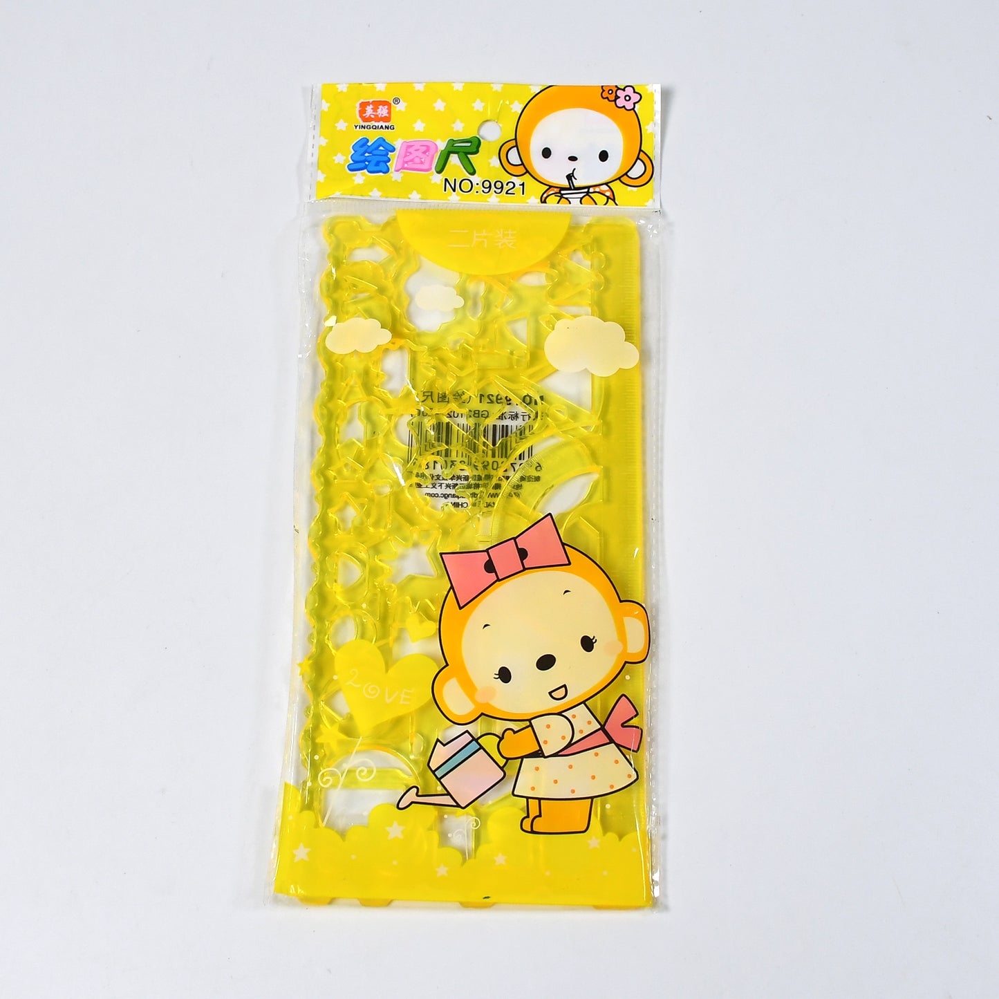 Clear Green Circle Triangle Square Rectangle Template Drawing Ruler Scale Suitable For School  Drawing Use ( 2pc ) - Happy Price - Image 3