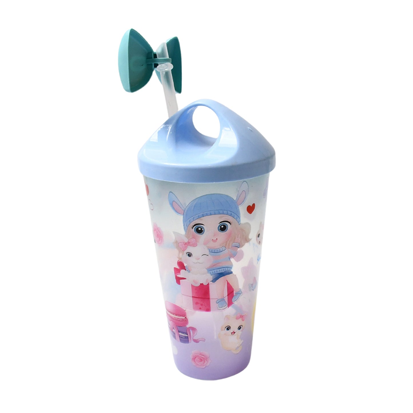 Unicorn Water Bottle With Straw  Lid For Kids (Without Light) - Happy Price - Image 2