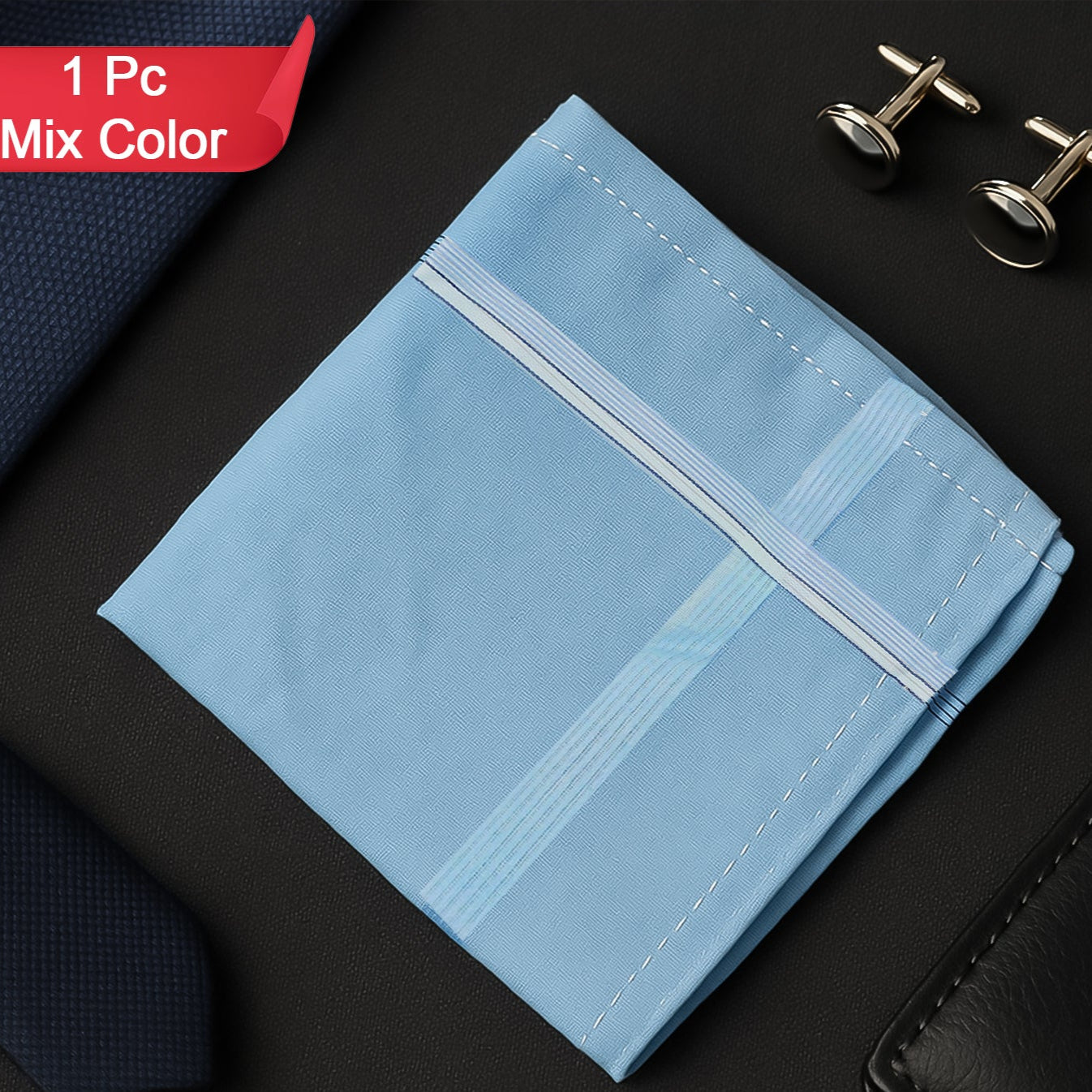 Premium Quality Soft Cotton Mens Handkerchief (40x40 Cm  1 Pc) - Happy Price - Image 1