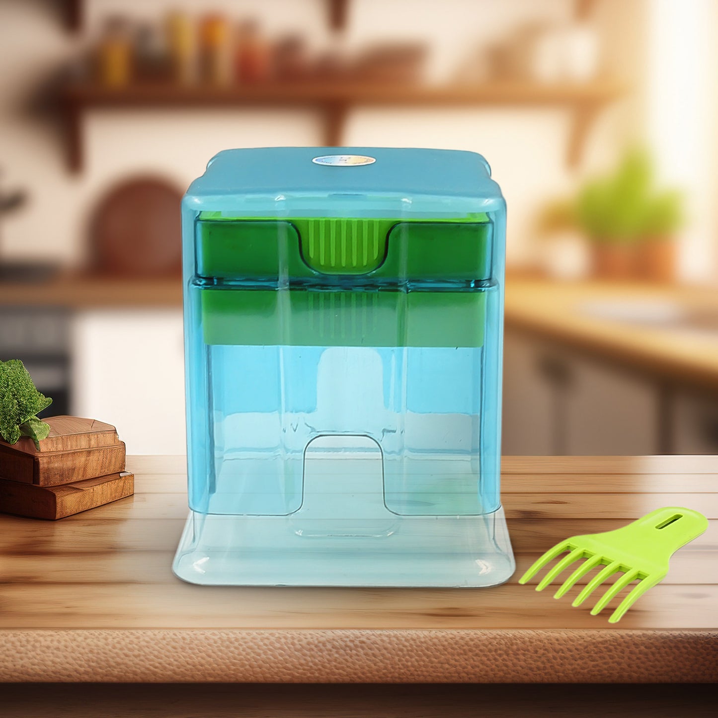 2 In 1 Potato Chipser  Slicer French Fries Maker Finger Chips  Plastic  Two Blades Finger Chips Cutter For Kitchen Accessoryvegetable Fruit Slicer (1 Pc) - Happy Price - Image 2