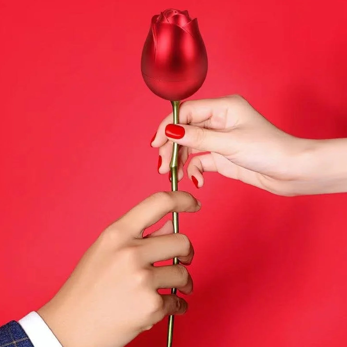 Plastic Red Rose Couple Rings Box-fancy Rings Box (No Rings Included  1 Pc) - Happy Price - Image 3