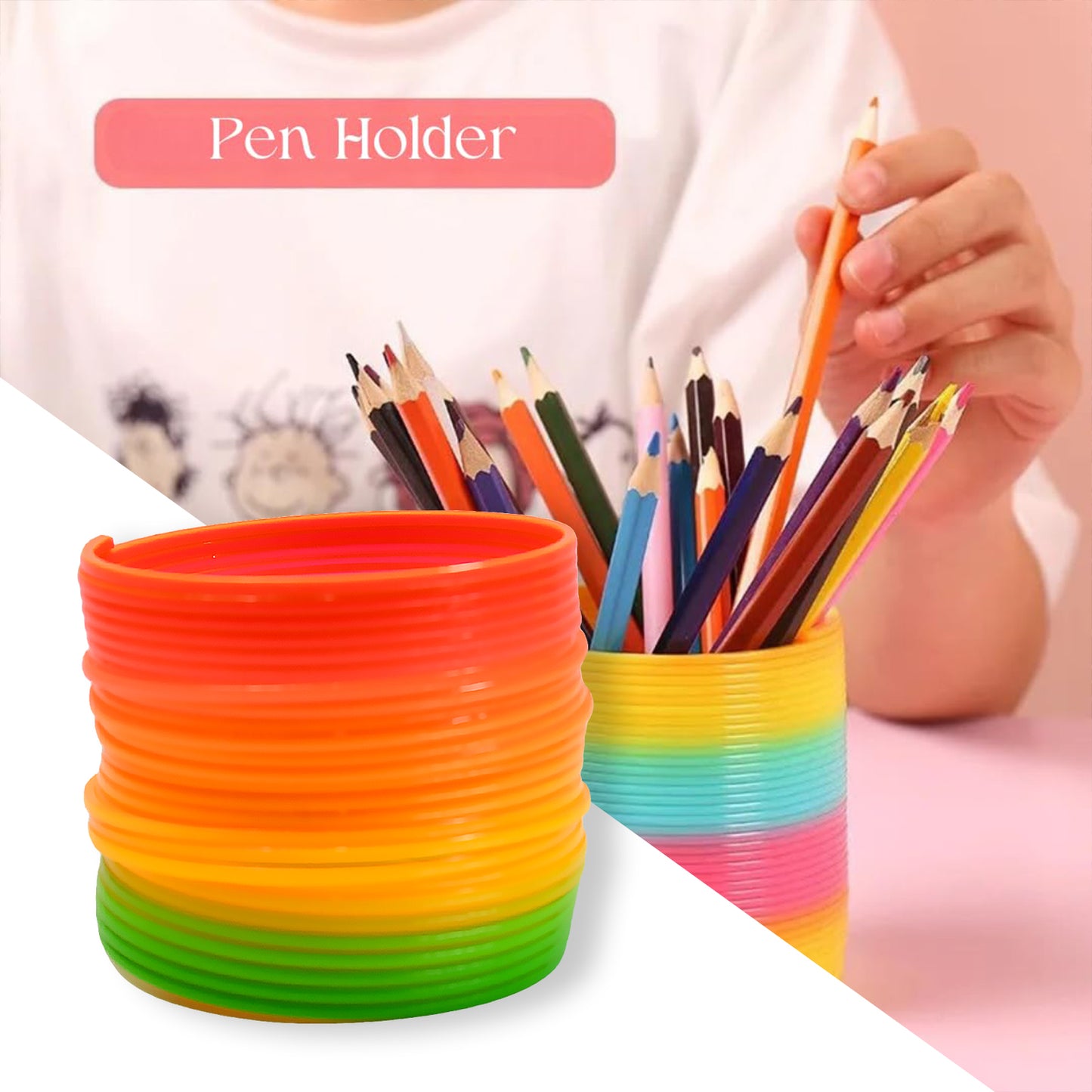 Rainbow Spring Rainbow Spring Toys Slinky Slinky Spring Toy Toy For Kids For Kids Adults Of All Age Group For Birthdays Compact And Portable Easy To Carry (1 Pc) - Happy Price - Image 5