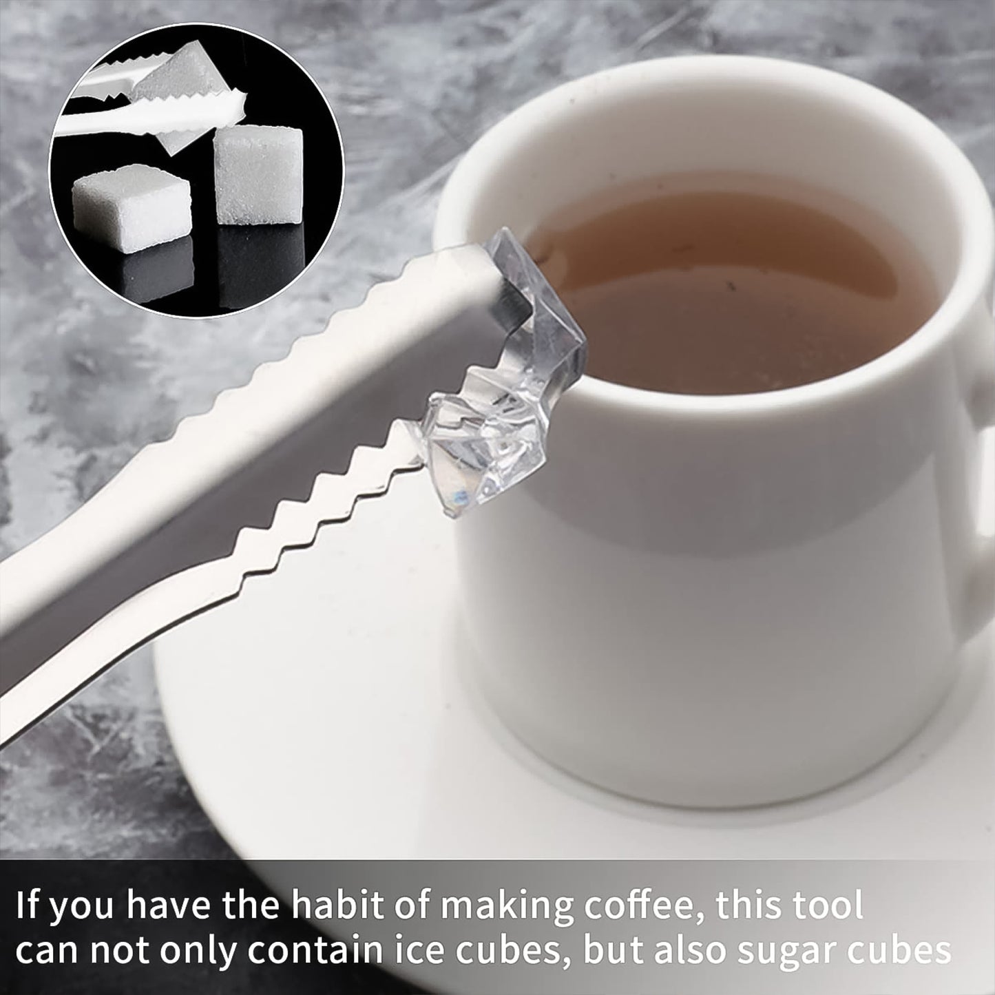 Stainless Steel Tong For Lifting Ice Cubes Sugar Cubes  Serving Tongs (13 Cm  1 Pc) - Happy Price - Image 5