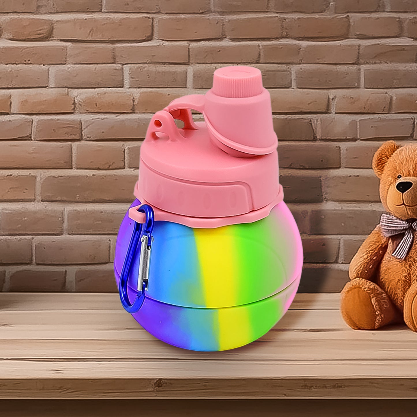 Flexible Collapsible Silicone Sports Water Bottle (260 Ml  20 Cm Folding) - Happy Price - Image 4