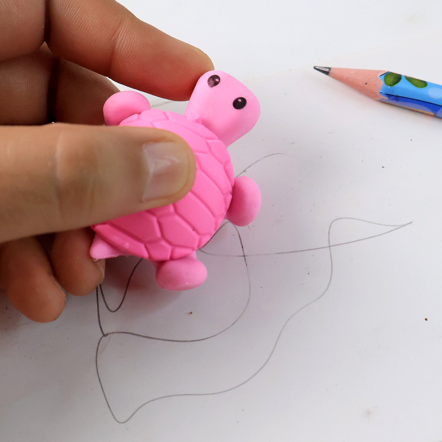 Cute Turtle Shaped Eraser For Kids (1 Pc) - Happy Price - Image 5