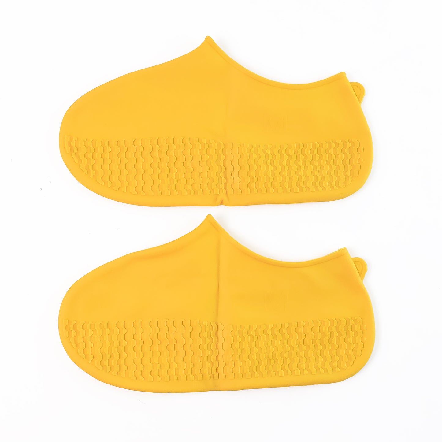 Yellow Reusable Silicone Shoe Covers for Rain and Snow - Waterproof, Anti-Skid, and Foldable Boot Protectors (1 Pair) - Happy Price - Image 2