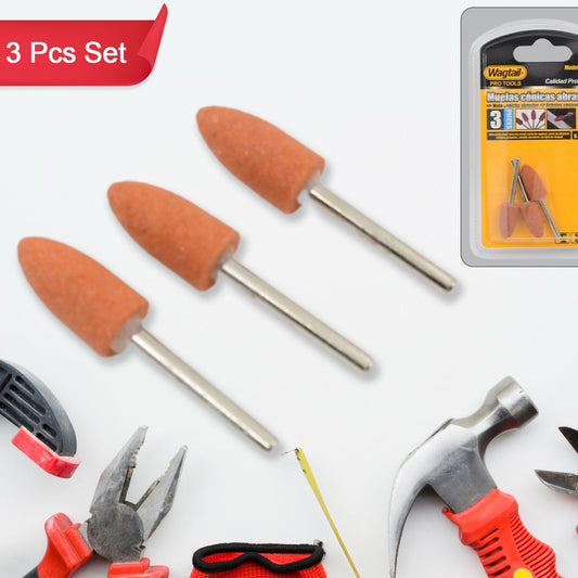 Bullet Shape Rotary Grinding Stone Set (3 Pcs Set) - Happy Price - Image 1