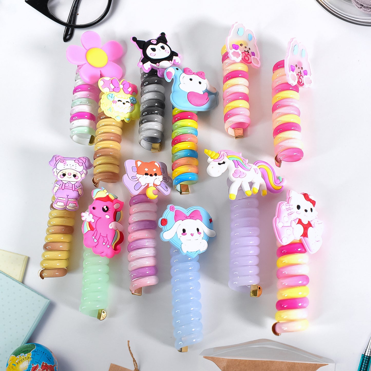 Colourful Telephone Wire Hairbands (1 Pc  Mix Design) - Happy Price - Image 4