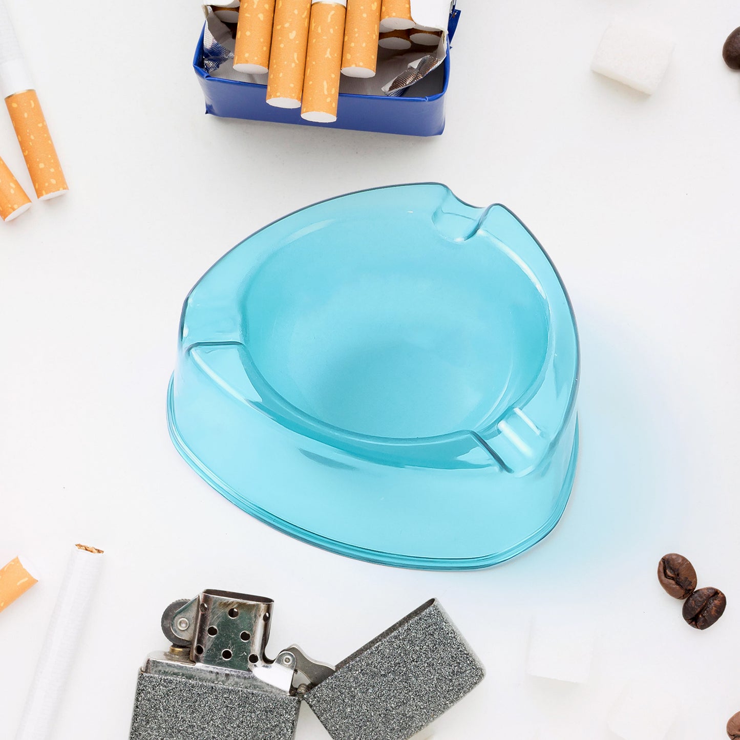 Oblivion Transparent Plastic Ashtray (Mix Color  1 Pc) - Happy Price - Image 2