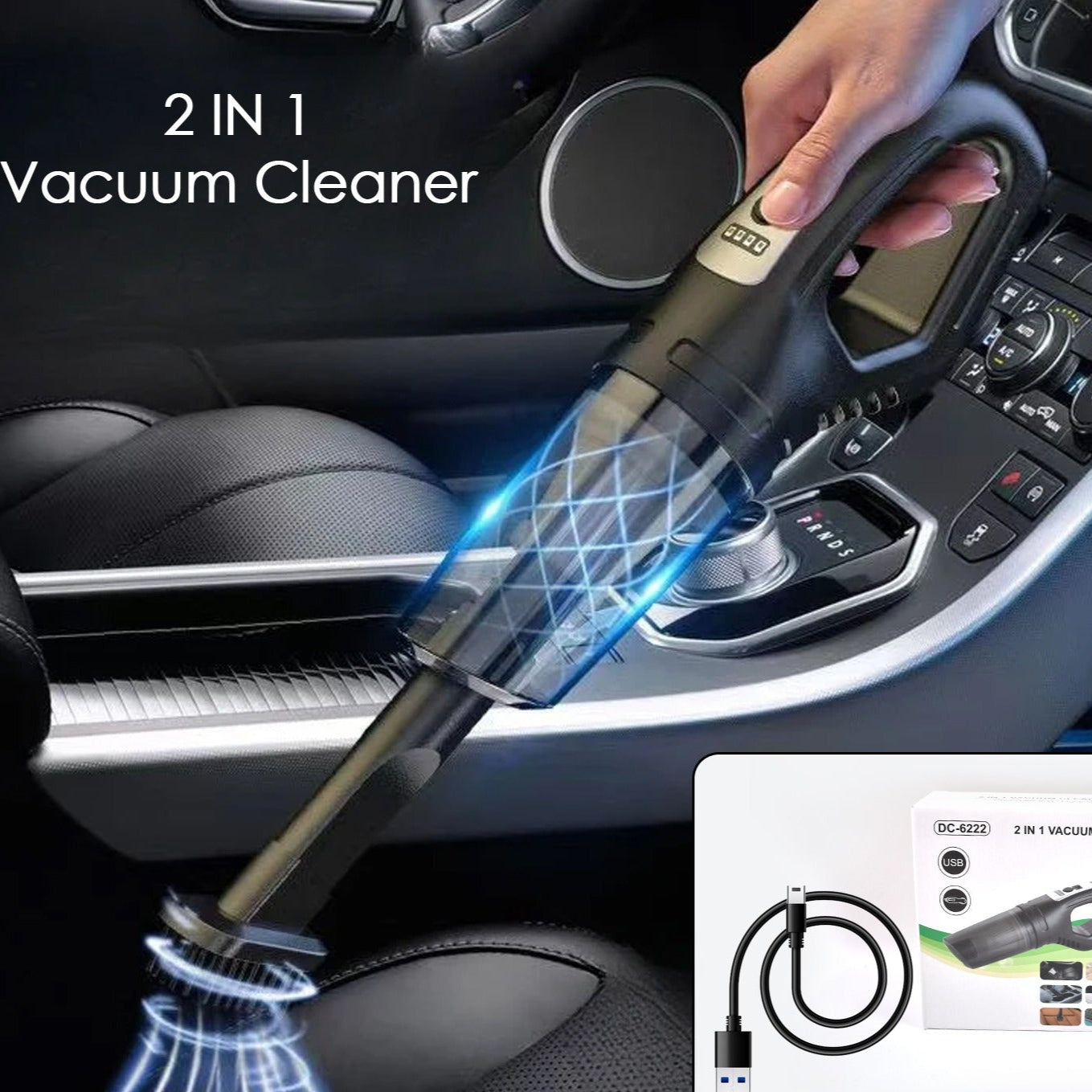Wireless Handheld Car Vacuum Cleaner 2 In1 Dust Buster (1 Set) - Happy Price - Image 1