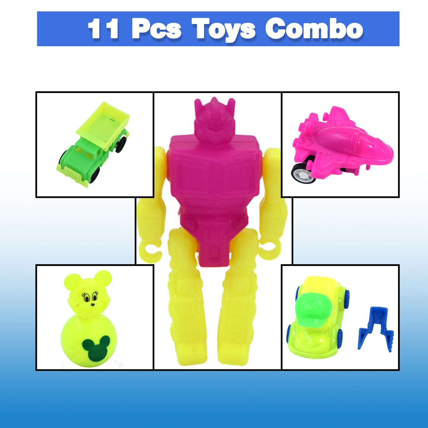 Toys For Kids Friction Powered Toy For Baby Push  Go Toys Combo Set For Boys  Girls ( Pack Of 11) - Happy Price - Image 2