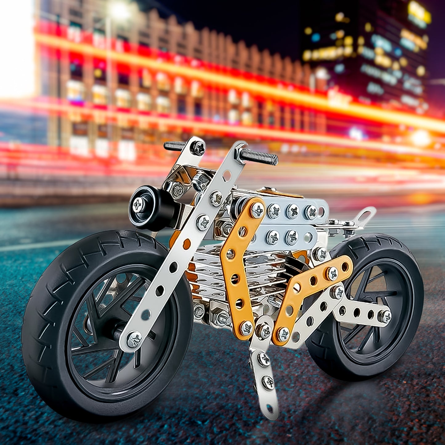 Metal Diy Bike Building Blocks For Kids (Bike 162 Pc Of Bike Tool  1 Set) - Happy Price - Image 5