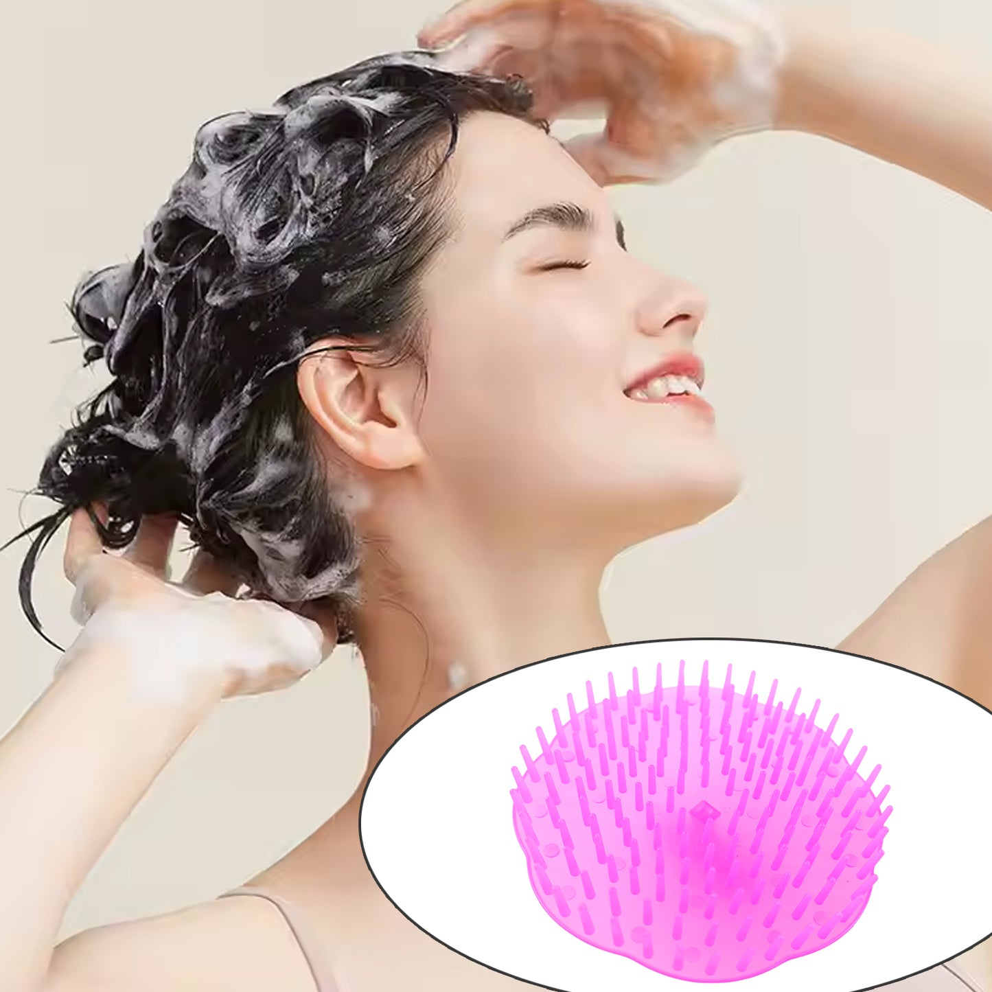 Ergonomic Plastic Scalp Massager Shampoo Brush (1 Pc) - Happy Price - Image 6