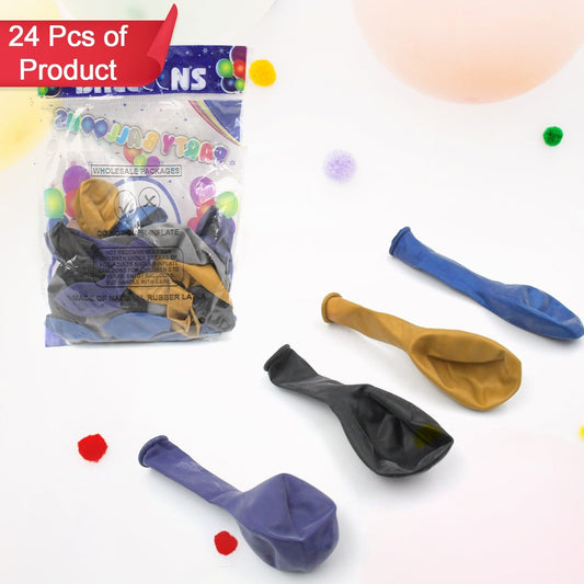 Balloons Kinds Of Latex Balloons For Birthdayanniversaryvalentinesweddingengagement Party Decoration Birthday Decoration Items For Kids Multicolor (24 Pcs Set) - Happy Price - Image 1