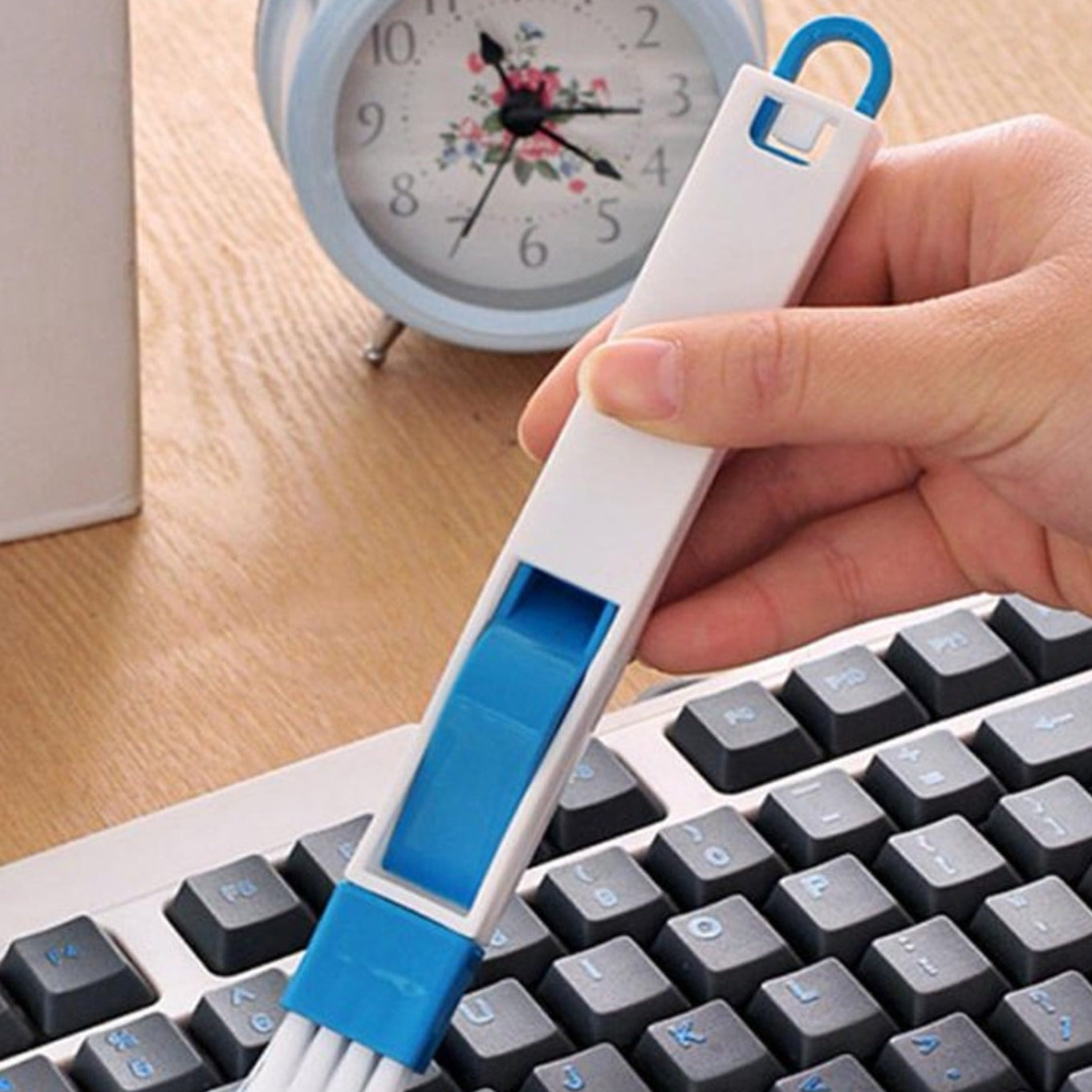 2 In 1 Multi-function Plastic Window Slot Keyboard Wardrobe Dust Removal Cleaning Brush - Happy Price - Image 1