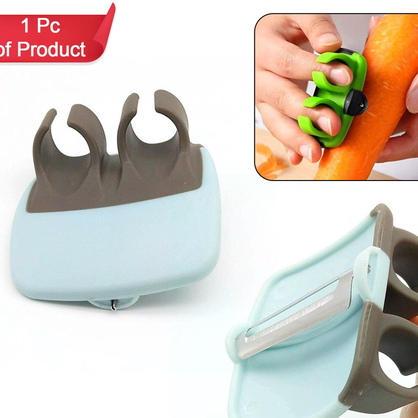 Hand Palm Peeler Fruit Hand Vegetable Peeler Potato With Rubber Finger Grip Kitchen Cooking Tool Cucumber - Happy Price - Image 1