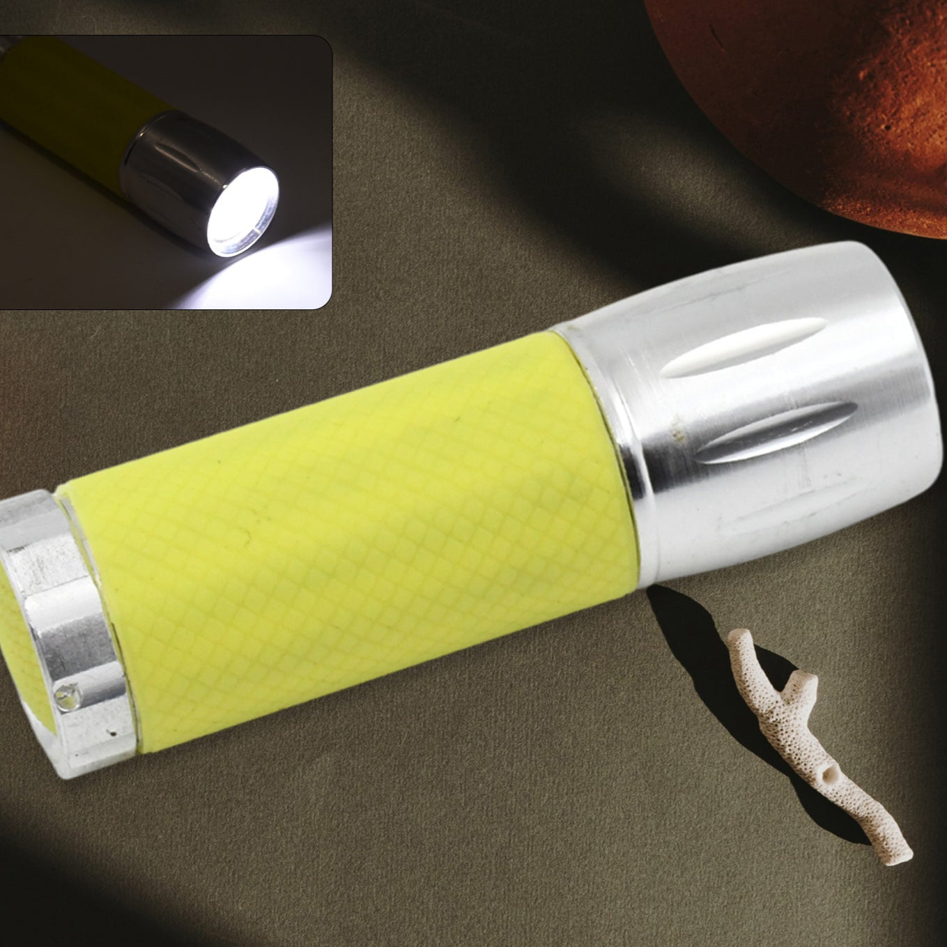 Portable Mini Torch  Flashlight 9 Led Powerful High Lumens Pen Light Easy To Carry Portable Pocket Compact Torch For Emergency 3 Battery Operated (Battery Not Included  1 Pc) - Happy Price - Image 1