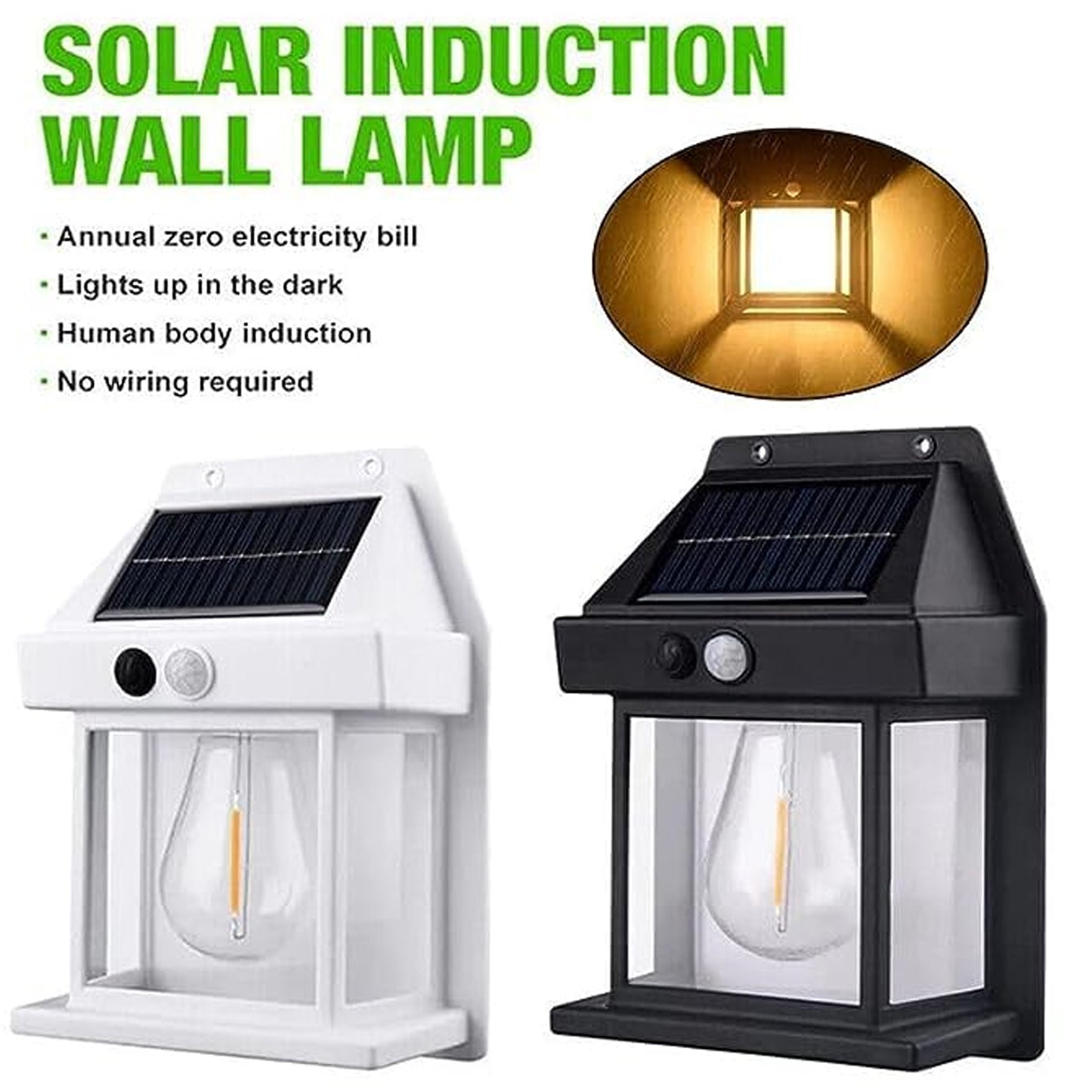 Solar Wall Lights  Lamp Outdoor Wireless Dusk To Dawn Porch Lights Fixture Solar Wall Lantern With 3 Modes  Motion Sensor Waterproof Exterior Lighting With Clear Panel (1 Pc ) - Happy Price - Image 4