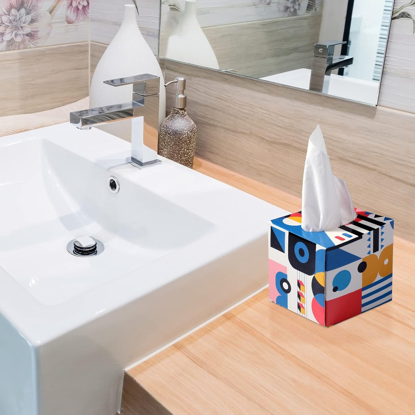 Tissues Cube Box  Stylish And Practical Tissue Holder For Home  Office (50 Pcs Set Approx) - Happy Price - Image 6