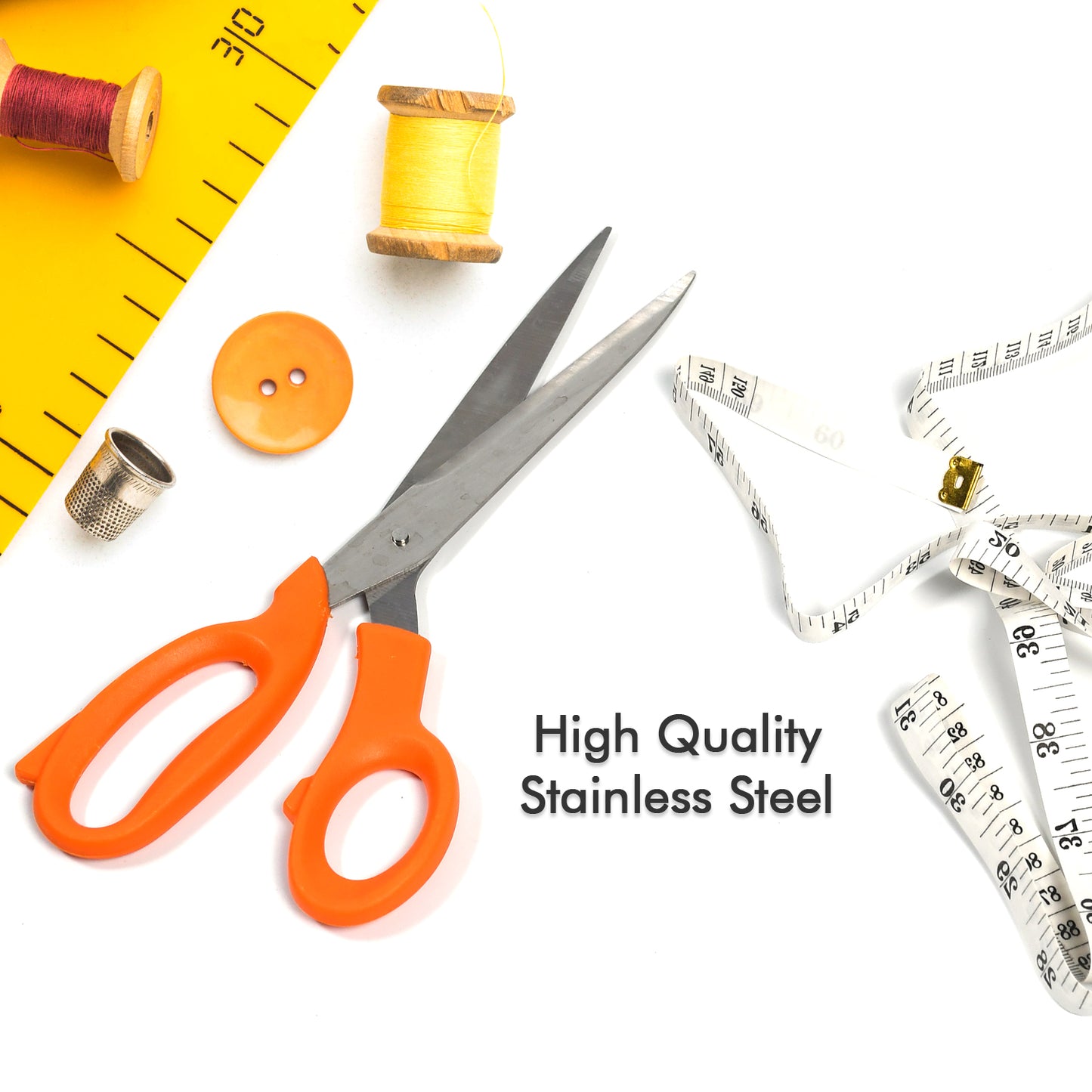 Tailor Scissors And Measuring Tape High Quality Scissor With Flexible Measuring Tape For Tailor  Home Use Scissor - Happy Price - Image 2