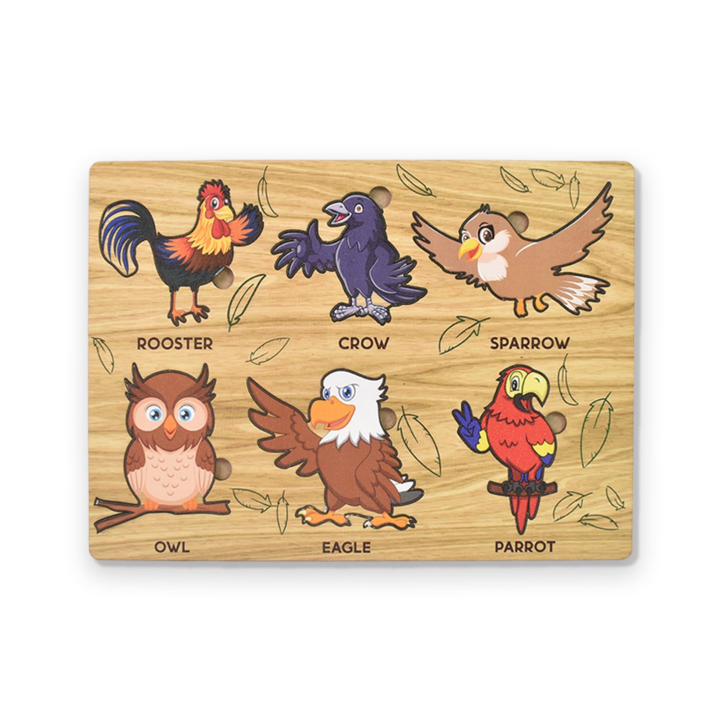 Wooden Bird Puzzle Learning Educational Board (1 Set  2820 Cm) - Happy Price - Image 5