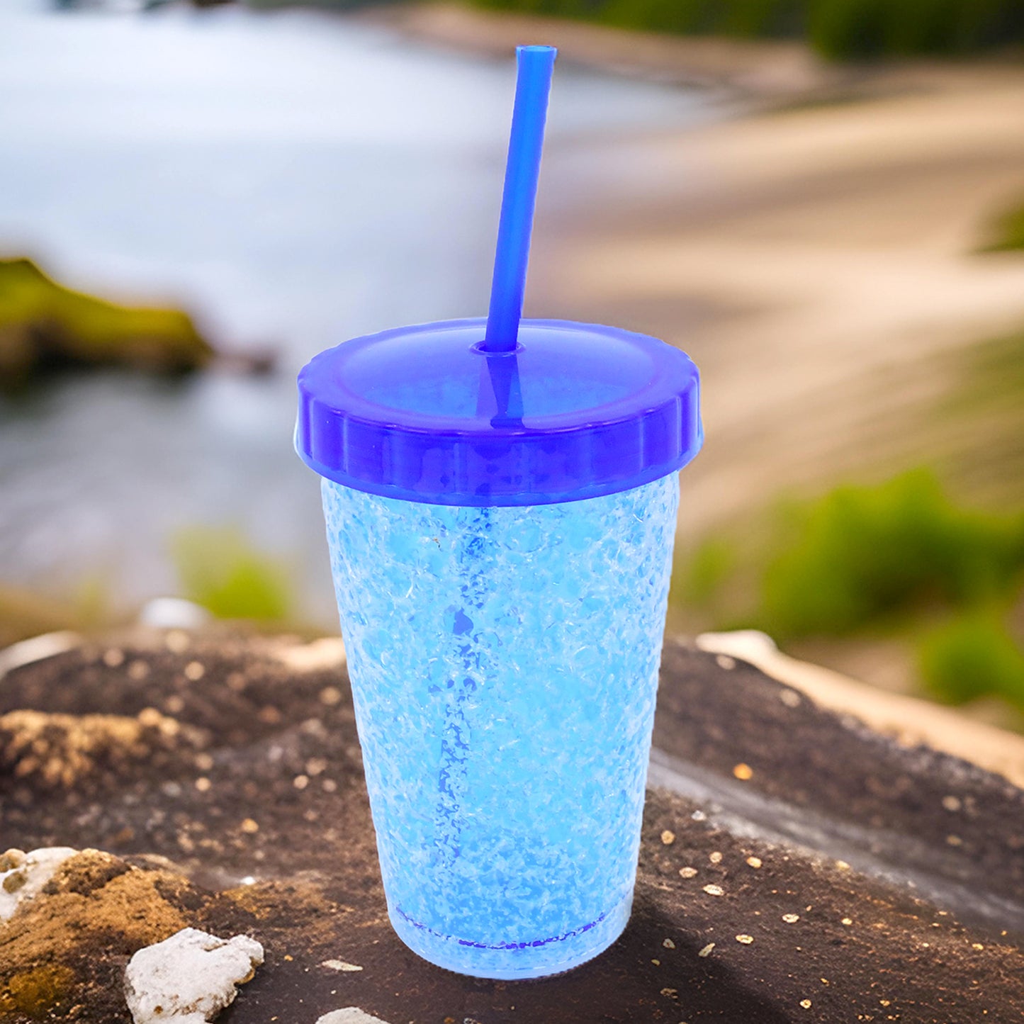 Plastic Reusable Sipper Tumbler With Lid And Straw (1 Pc  500 Ml  Mix Color  1 Pc) - Happy Price - Image 2