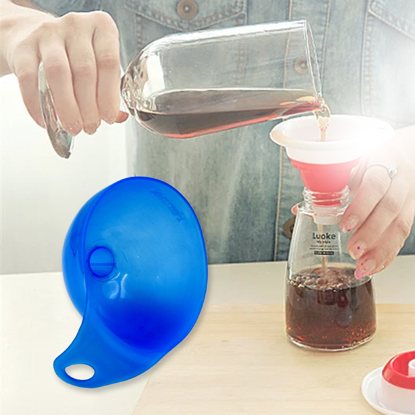 Plastic Funnel For Pouring Oil Sauce Water Juice Cooking Oil Powder Small Food-grains Food Grade Plastic Funnel (1 Pc) - Happy Price - Image 4