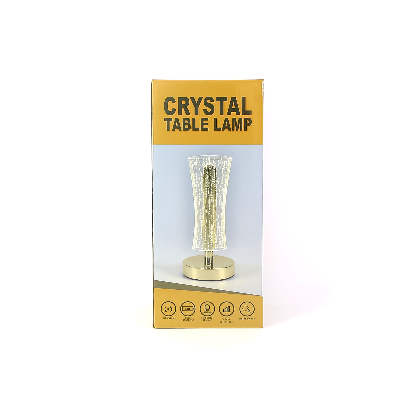 Tall Crystal Cylinder LED Table Lamp with USB Charging - Modern Bedside & Desk Light (1 Pc) - Happy Price - Image 2