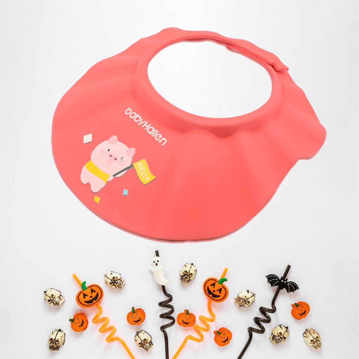 Baby Shower Caps Bath Cap For Toddlerbabykidesoft  Flexible Material Visor Hat Safe Shampoo Protection Shampoo Cap Hat New Born Infants Babies Shield Eyesears Protector Soft Comfortable Wash Hair (1 Pc) - Happy Price - Image 5