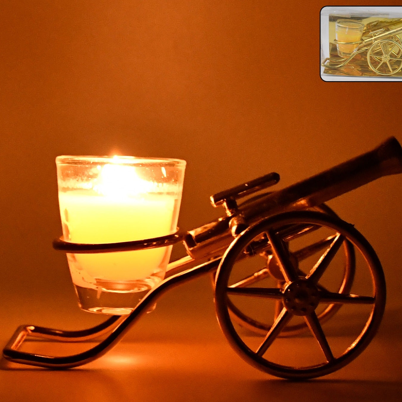 Top Cannon Tealight Holder  Candle Holder (1 Pc) - Happy Price - Image 1