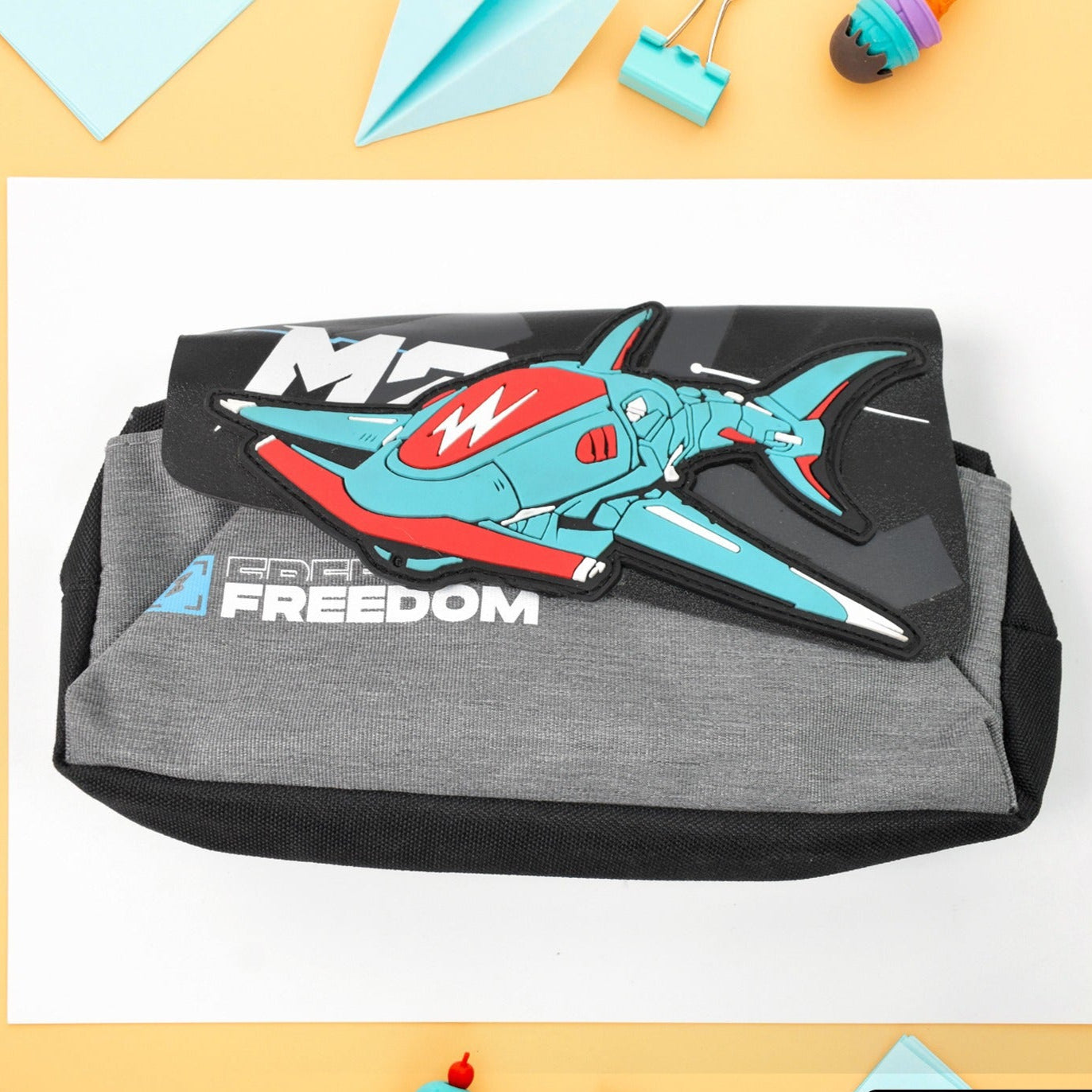 Pencil Pouch With Zipper (1 Pc  2 Compartment ) - Happy Price - Image 1