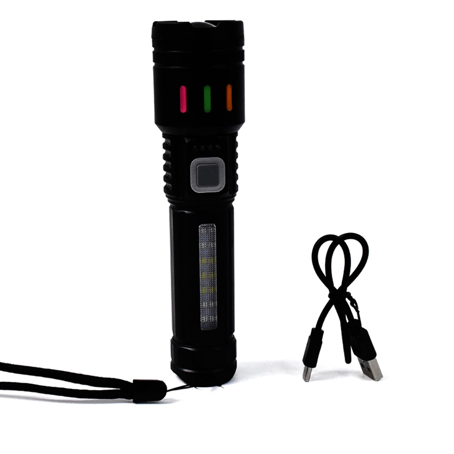 Led Torch High Lumens Fast Charging Flashlight  Torch With Far  Near Zoom (1 Pc) - Happy Price - Image 4