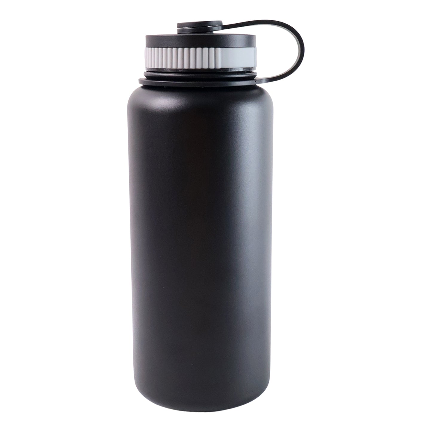 Black Stainless Steel Double Wall Vacuum-insulated Drink Water Bottle (1000 Ml) - Happy Price - Image 2