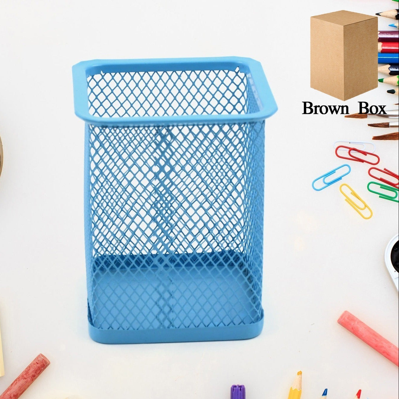 Pen Holder For Desk Metal Mesh Pencil Holder (1 Pc) - Happy Price - Image 1