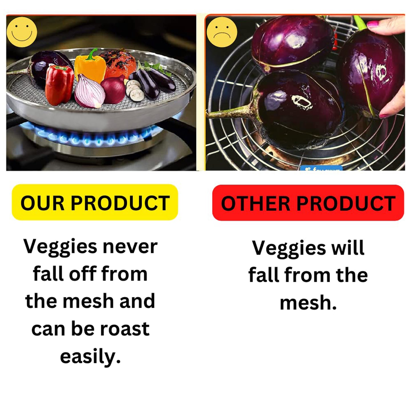 Steel Roaster Grill Jali For Papad Tandoor  Chapati Roast Use ( 1 Pc ) - Happy Price - Image 5