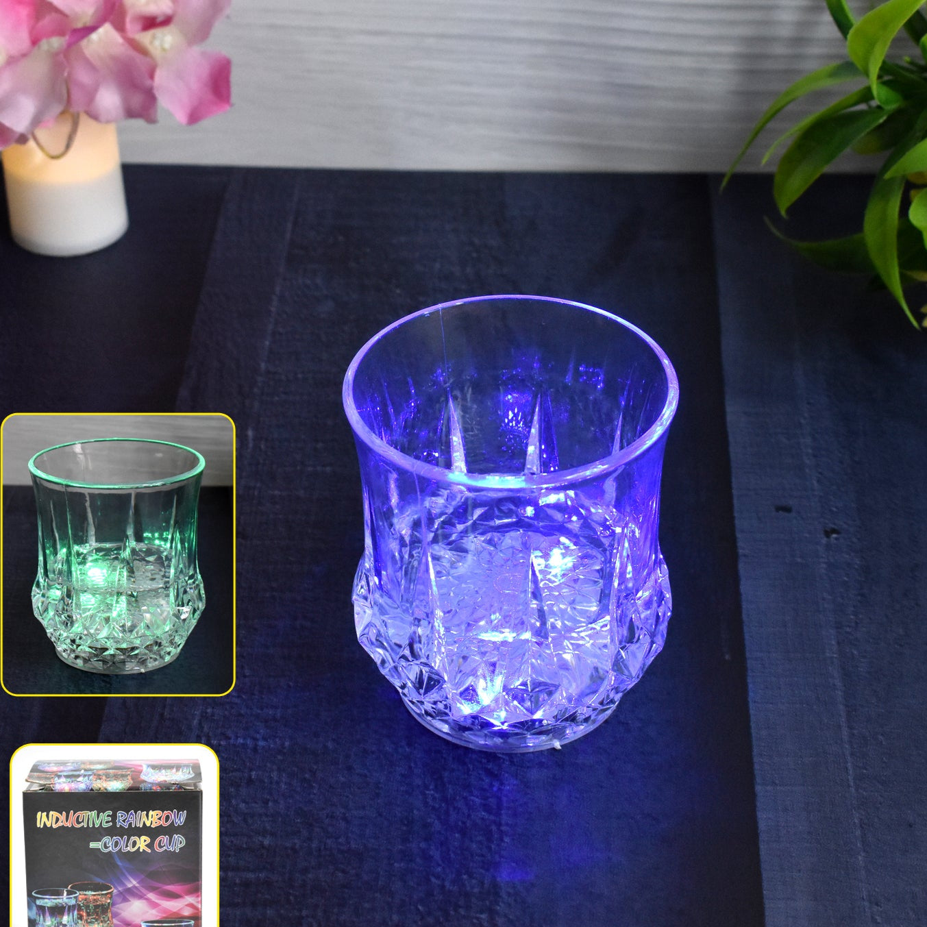 Led Light-up Cup Water Inductive Rainbow Color Changing Led (1 Pc) - Happy Price - Image 1