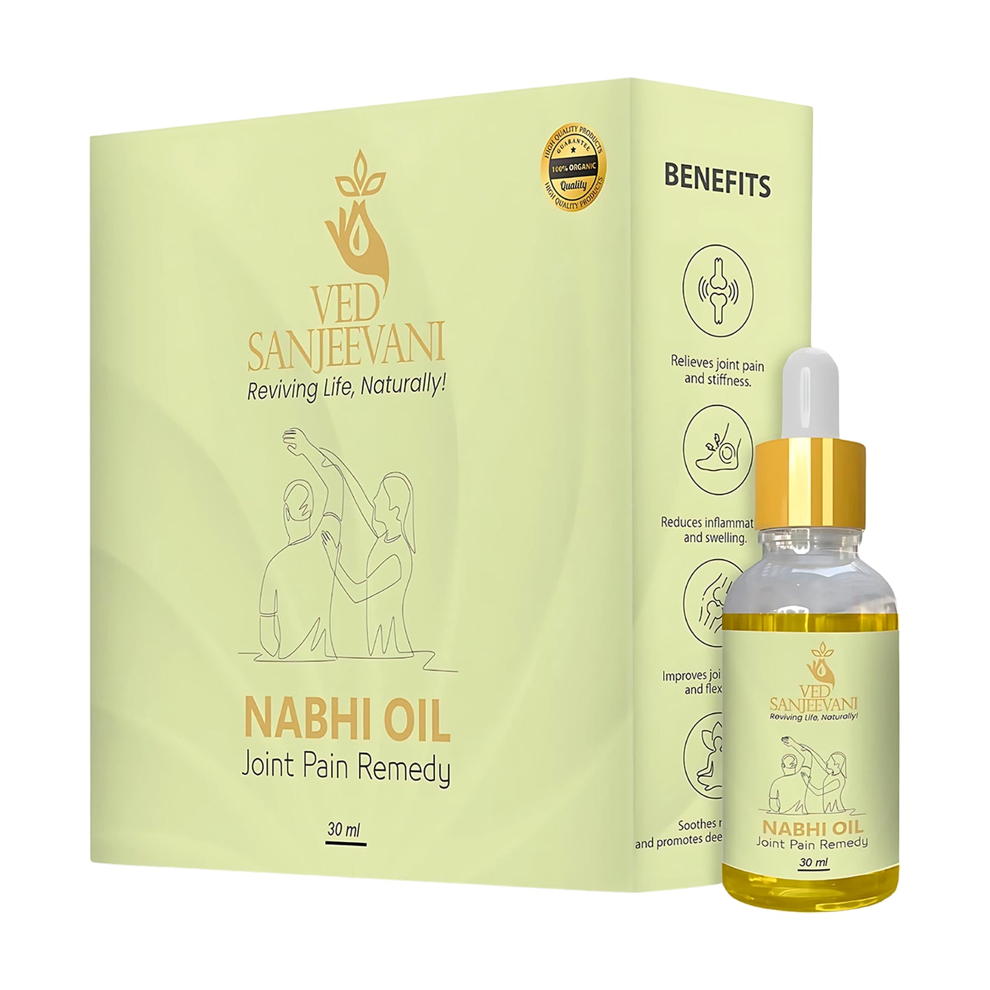 Ved Sanjeevani Nabhi Oil For Joint Pain Relief (30ml  1 Pc) - Happy Price - Image 2