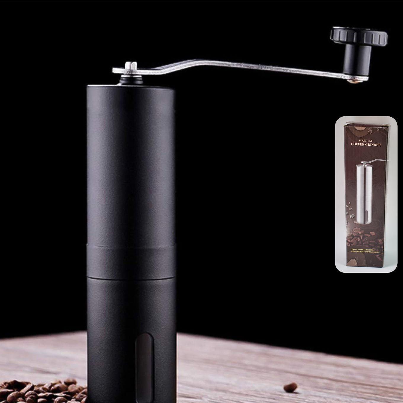 Portable Stainless Steel Manual Coffee Grinder (1 Pc) - Happy Price - Image 1