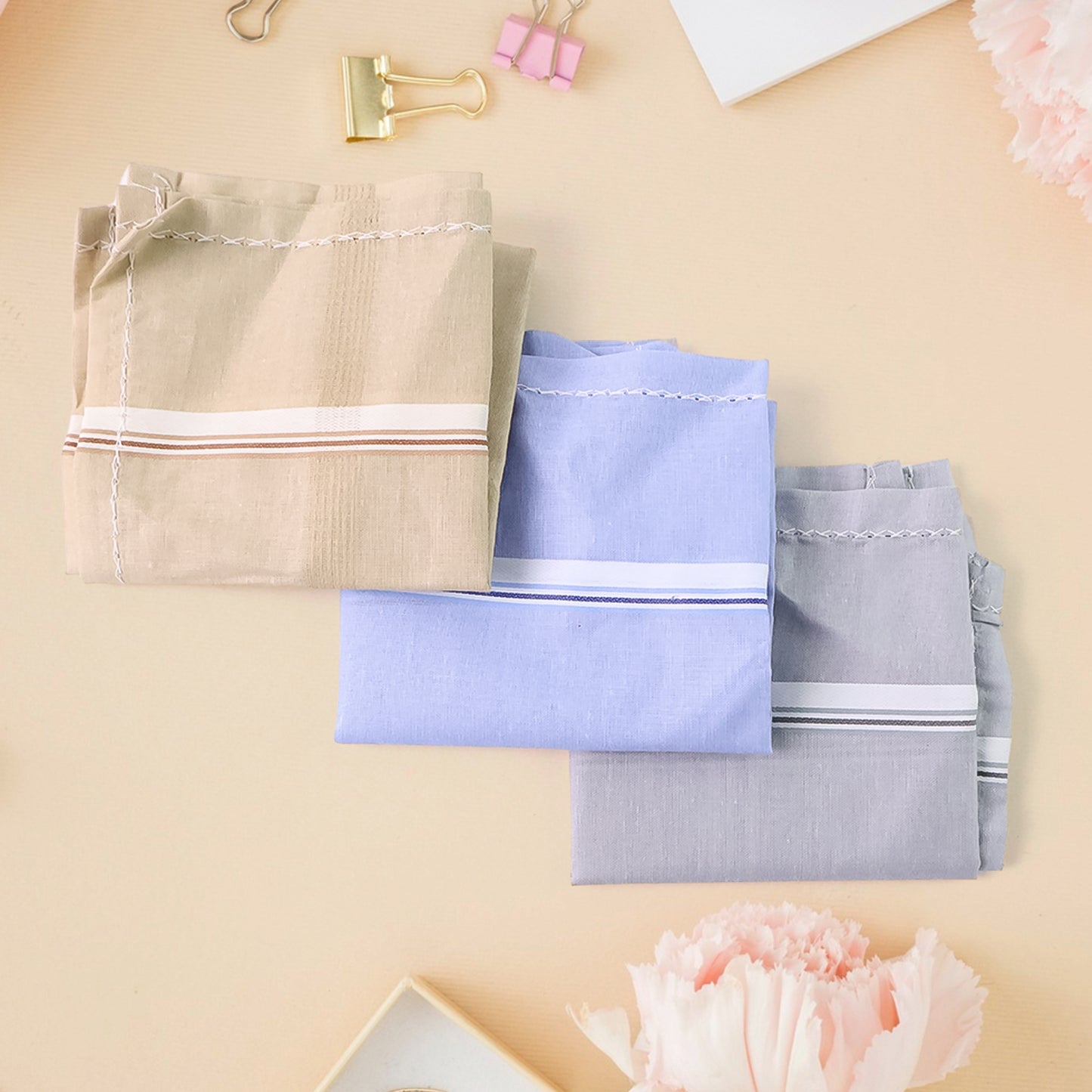 Premium Quality Soft Cotton Mens Handkerchief (40x40 Cm  1 Pc) - Happy Price - Image 5