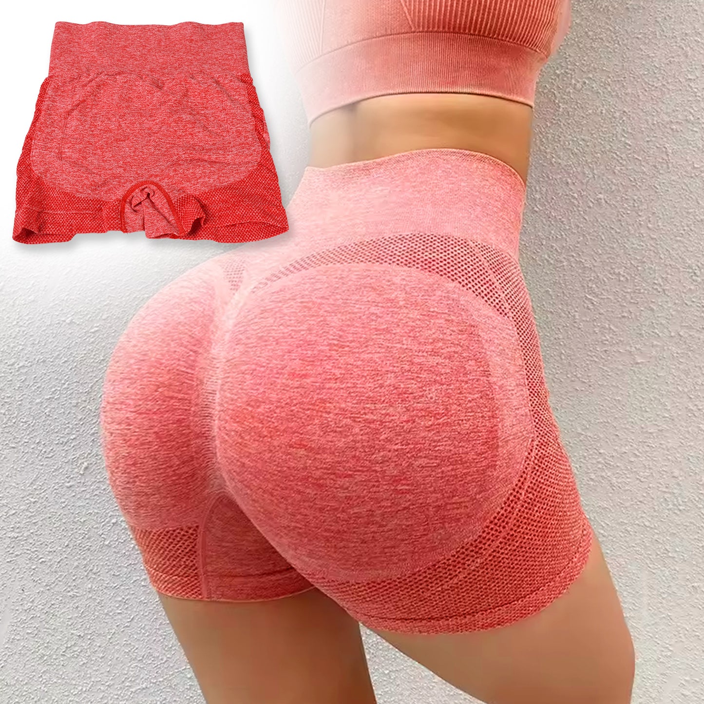 High Elastic Peach Hip Lifting Yoga Shorts Womens Running Sports High Fitness Athletic Waist Yoga Workout Yoga Pants  Shorts Elastic Dress Soft Yoga Pants  Shorts - Happy Price - Image 5